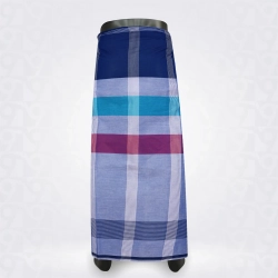 999-NC-Royal Blue Misty Blue Violet Checked Cotton lungi-Sarong- 004A